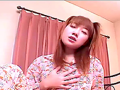 Adorable Asian girl toying her pussy and fucking passionately