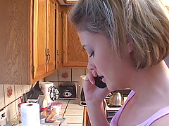 Skinny girlfriend Riley Brooks spreads her legs to ride a stranger