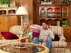 Bree Olson giving gigantic dick stunning blowjob