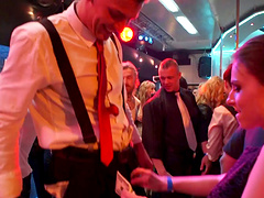 Naughty night club babes have a wild time dancing lustily