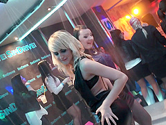 Crazy night at the night club with blowjobs and naughty dancing