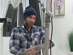 Wicked senorita with tattooed body is happy to give a blowjob