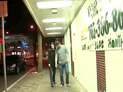 Pretty maid in stockings gets onto the bed for the pussy penetration