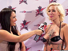 Nasty stripper toying her asshole wanting to destroy it