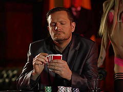 Dude zips out the massive dong and shoves it deep blonde's profusely wetting cockpit