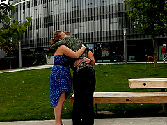 One skinny dude with a large cock VS two fat and horny ladies