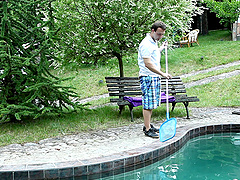 Fatty Rebecca does some naughty things with her fella at a park