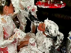 Three mind-blowing ladies decide to make a real mess!