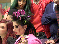 Meet these interesting and very erotic punks backstage ahead of the filming