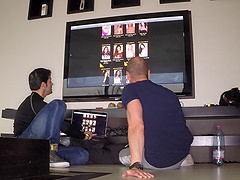 Inked hottie with a nice set of fake tits drilled anally