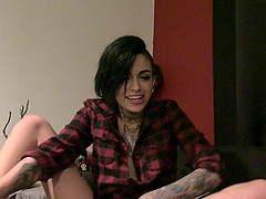 Enjoyable tattooed babe going nasty with her beloved partner