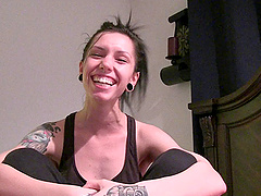 Passionate tattooed babe is ready for yet another erotic interview