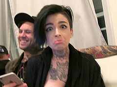 Passionate tattooed babe is ready for yet another erotic interview