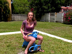 Stimulating babe spreads her attractive legs for the thick sausage