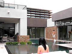 Smytty brunette straddles adorably then gets rammed roughly from behind