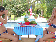 It's a comfy bed and they'll enjoy having a lesbian session on it!