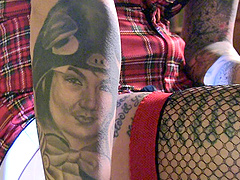 Kinky chick with the red hair decides to exhibit her cute boobies