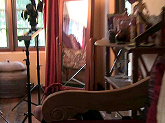 Kinky chick with the red hair decides to exhibit her cute boobies