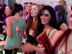 Naked male dancers rub their bodies all over hot sluts