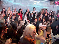 Naked male dancers rub their bodies all over hot sluts