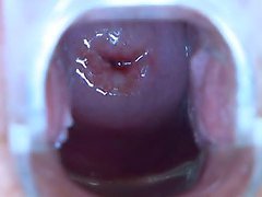 Nasty Redhead Slut Gets Her Pink Pussy Spread Open and Cum On Her Face