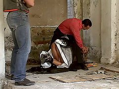 Double Mouth Fuck and Double Penetration in Threesome with Mandy Bright