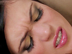 Tanned girl with small tits decides to ride the cock on the floor