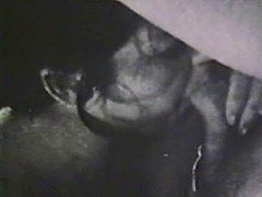 Retro close up video of brunette wife having nice sex with her hubby