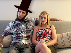 Sex party between two guys with long dicks and a couple of sluts