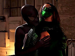 Attractive Eva Karera wearing a costume and getting fucked in the cunt