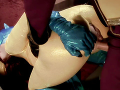 Britney Amber wearing a costume and having her fuck hole boned