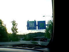 Sanna doesn't have to leave the car to have a proper masturbation