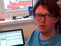 Paige just can't wait to show her shaved beaver to the nerdy guy!