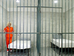 Best-looking inmate ever enjoys the hardcore missionary penetration