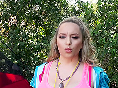 Blonde babe is young but already such a passionate lover