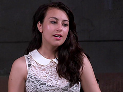 Poor Olivia almost cries as the Jack Hammer tortures her body