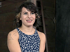 Kinky torture with rough ass spanking for cute Yulia Catava