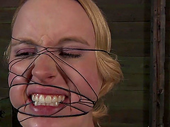 Wild torture session with dirty blonde amateur model Kylie Liddell