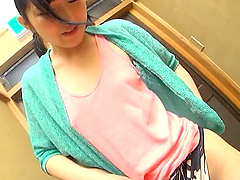 Sweetest Japanese model allows the guy to squeeze her juicy buttocks