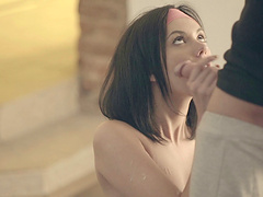 Small tits Sheri Vi moans with pleasure from balls deep sex