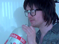 Emma is very horny and she will gladly suck that thin penis