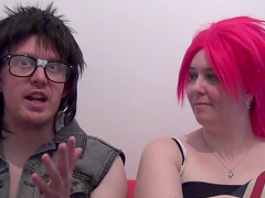 Emma is very horny and she will gladly suck that thin penis
