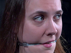 Beautiful Sierra Cirque couldn't wait to be bound to the table