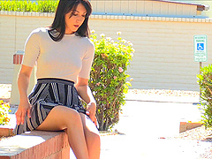 Passionate outdoors fingering is guaranteed to keep Carrie very happy