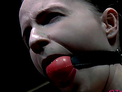 Painful torture with spanking and body clips for Claire Adams