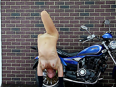 Getting naked by the motorcycle is Ninka's most favorite activity