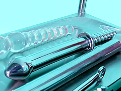 Sexy slave pussy blasted with black cock in femdom BDSM