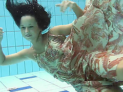 Krasula Fedorchuk loves to tease while getting naked in the pool