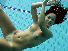 Krasula Fedorchuk loves to tease while getting naked in the pool