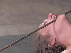 Skinny amateur babe Mercy West cries during rough torture session